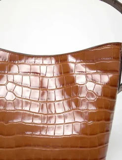 Croc-Embossed Medium Witley Bucket Bag - Bucketväskor