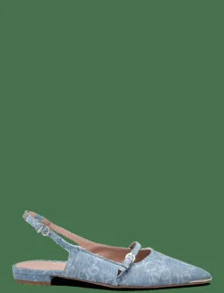 Dante6-Cinque denim flat slingbacks - Platta slingbacks