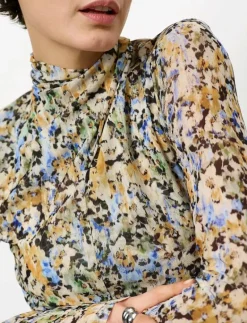 Dante6-Ferni printed mesh top - Långärmade toppar