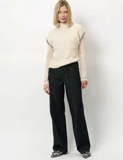 Dante6-Meloe sleeveless chain sweater - Stickade västar