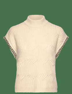 Dante6-Meloe sleeveless chain sweater - Stickade västar