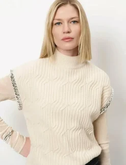 Dante6-Meloe sleeveless chain sweater - Stickade västar