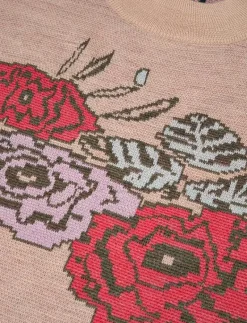 Demi Merino Wool Intarsia Knitted Sweater - Stickat