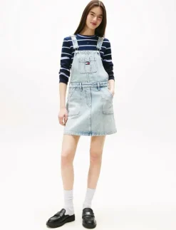 DENIM DUNGAREE DRESS DI2014 - Hängselbyxor