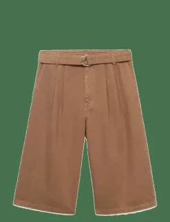 Denim jorts with belt - Bermudashorts