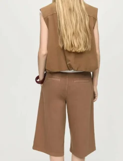 Denim jorts with belt - Bermudashorts