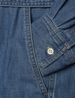 Denim Wide-Leg Jumpsuit - Jumpsuits