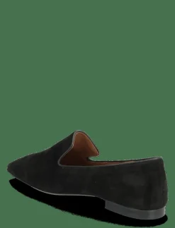 Dervio Black Camoscio - Loafers med klack