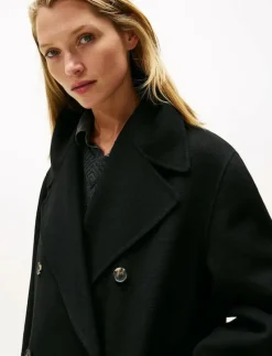 DF WOOL BLEND REG PEACOAT - Ullkappor