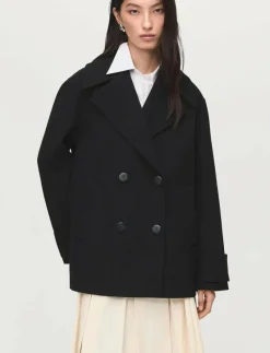 Double-breasted wool-blend coat - Kappor