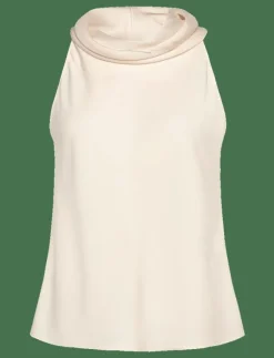 Draped neck blouse - Linnen