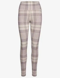 DUSTY VIOLET PLAID CHECK TIGHTS - Träningstights