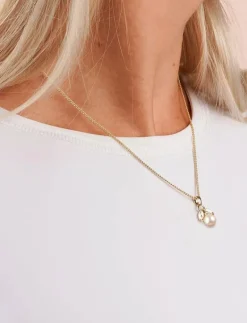 Eira pearl pendant neck 50 g/white - 50 cm - Kedjehalsband
