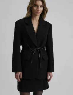 Elodie drawstring boucle blazer - Bouclés