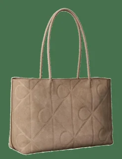 EMBLEM AOP EMBOSSED SUEDE TOTE - Totes
