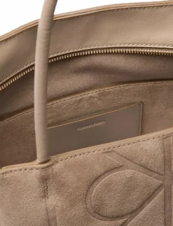 EMBLEM AOP SUEDE SMALL TOTE - Totes