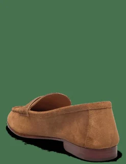 Embossed-Pony Suede Penny Loafer - Platta skor