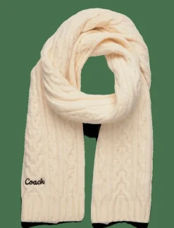 EMBROIDRED CABLE KNIT MUFFLER - Halsdukar