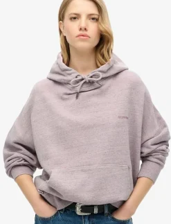 ESSENTIAL LOGO OVERDYED HOODIE - Huvtröjor