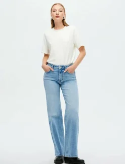 EVA WIDE MIRAGELIGHT VINTAGE INDIGO - Vida byxor