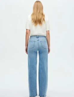 EVA WIDE MIRAGELIGHT VINTAGE INDIGO - Vida byxor