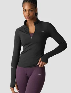 Everyday Long Sleeve Stripe 1/4 Zip - Långärmade tröjor