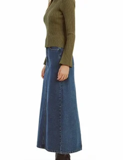 EVIANNA DENIM MAXI SKIRT - Maxikjolar