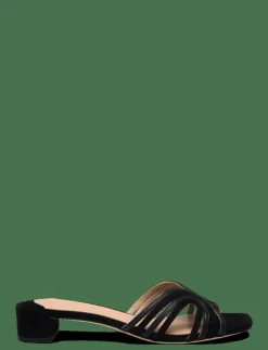 Fay Suede & Leather Multistrap Sandal - Mules med klack