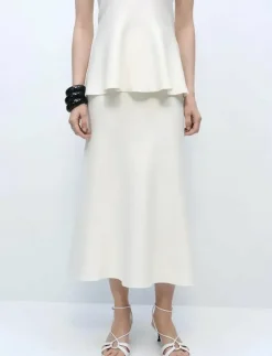 Fine-knit peplum skirt - Stickad kjol