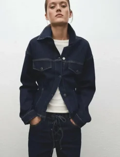 Fitted denim jacket with pockets - Jeansjackor