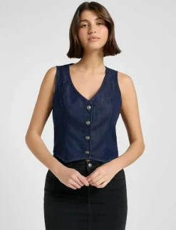 FITTED VEST - Jeansvästar