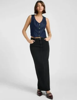 FITTED VEST - Jeansvästar