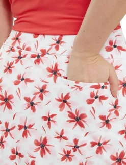 Floral Print Knit Skort - Kjolar