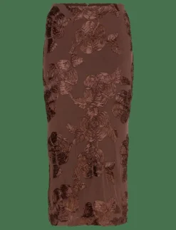 FLOWER MESH PENCIL SKIRT - Midi kjolar