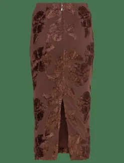 FLOWER MESH PENCIL SKIRT - Midi kjolar