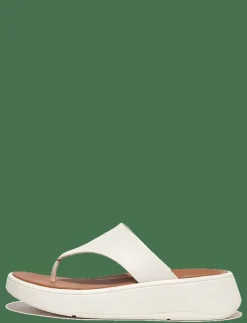 F-MODE LEATHER FLATFORM TOE-POST SANDALS - Sandaler