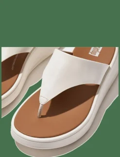 F-MODE LEATHER FLATFORM TOE-POST SANDALS - Sandaler