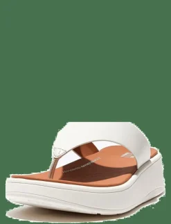 F-MODE LEATHER FLATFORM TOE-POST SANDALS - Sandaler