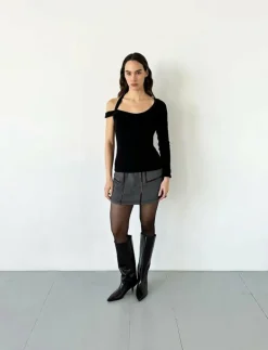 FRANKIE GREY SHORT SKIRT - Korta kjolar