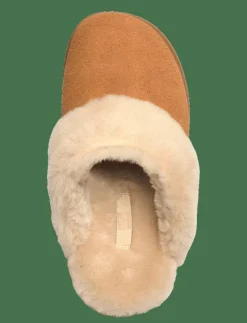 GEN-FF SHEARLING-COLLAR SUEDE SLIPPERS - Inneskor