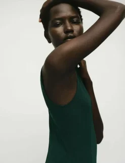 Godet dress with a perkins collar - Midiklänningar