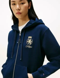 GOLD CREST TERRY ZIP THROUGH - Huvtröjor