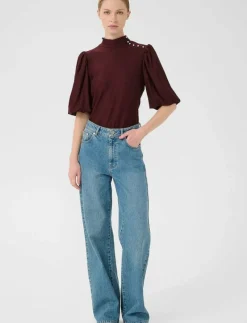 GZrifa button balloon top - Kortärmade blusar