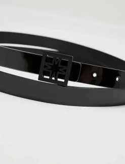 Hazel double length patent iconic leather belt - Skärp