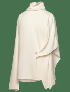 High-neck blouse with asymmetrical sleeves - Långärmade blusar