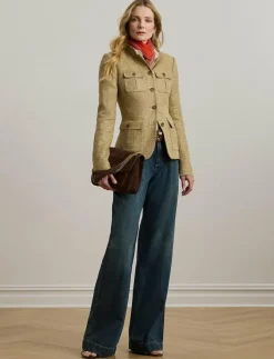 High-Rise Pleated Wide-Leg Jean - Vida byxor