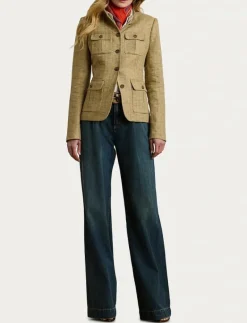 High-Rise Pleated Wide-Leg Jean - Vida byxor