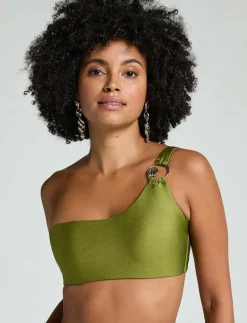 HOLBOX ONE SHOULDER CROPTOP - Bandeau-bikinis