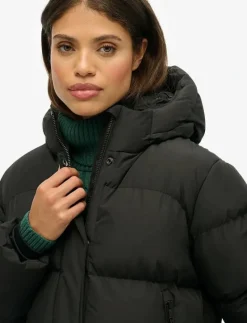 HOODED 5 BAFFLE SPORTS PUFFER - Dun- & vadderade jackor