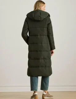 Hooded Channel-Quilted Down Puffer Coat - Dunkappor
